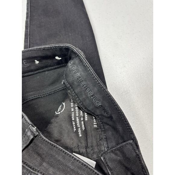 American Eagle Charcoal Super High Rise Distressed Jogging Size 4short - Picture 3 of 7